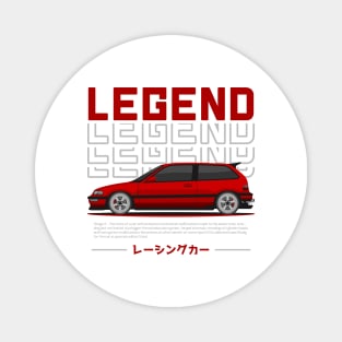 Midnight Racer Red Kanjo EF JDM Magnet